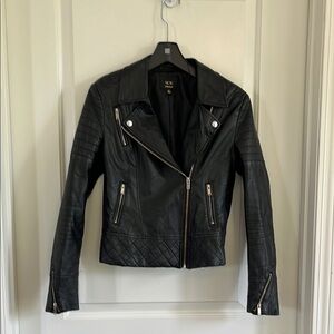 Ice fashion moto vegan leather jacket size small